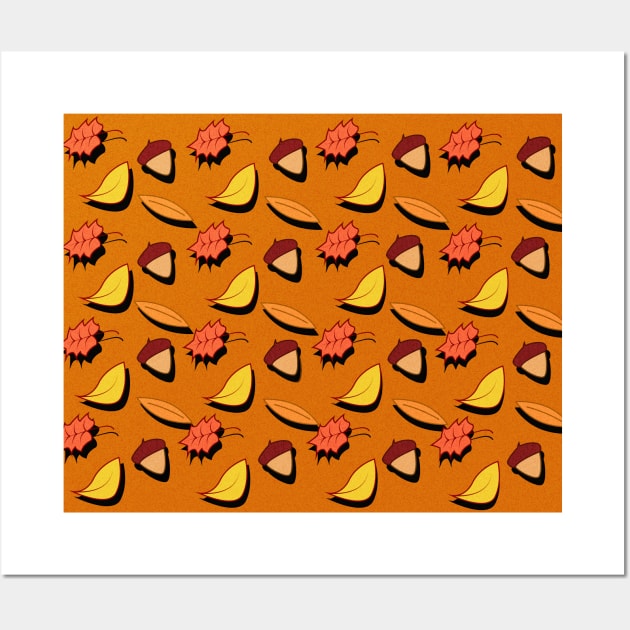 Autumn Leaves Pattern Wall Art by Fad-Artwork